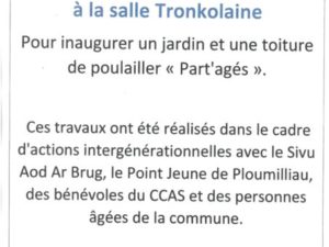 INAUGURATION JARDIN ET POULAILLER LE 13/04