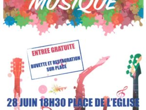FÊTE DE LA MUSIQUE LE 28/06