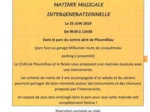 MATINEE MUSICALE INTERGENERATIONNELLE LE 25/06