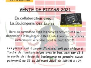VENTE PIZZAS Amicale Laïque Ploumilliau