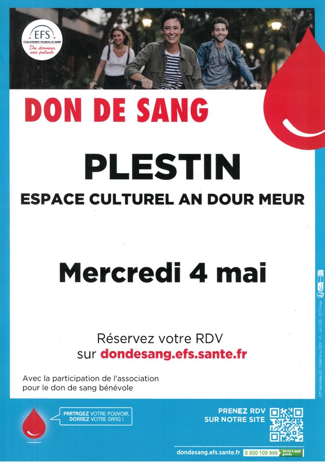 Don du Sang – Mercredi 4 mai
